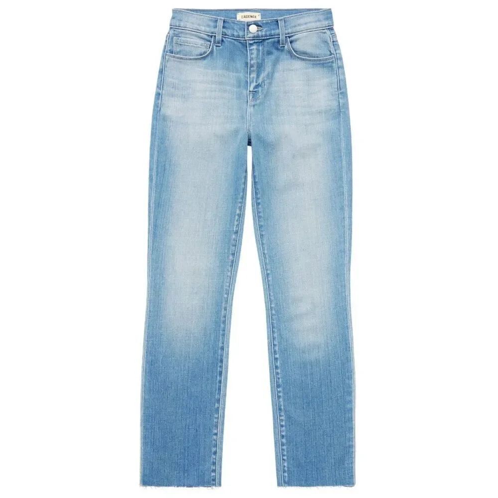 L'Agence Sada Women's Seine Light Wash Straight Leg Crop Jeans Size 32 NWOT